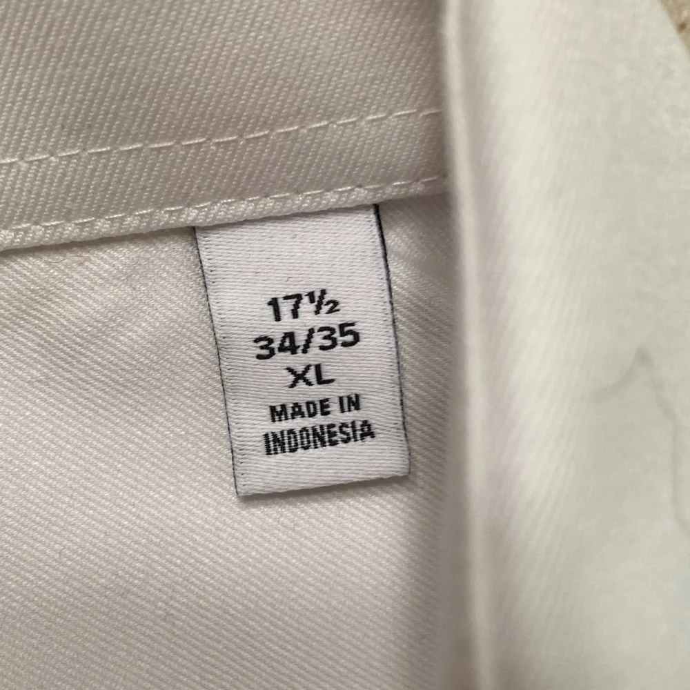 Calvin Klein White Dress Shirt Men's Size 17.5/34-35 XL - Picture 5 of 9